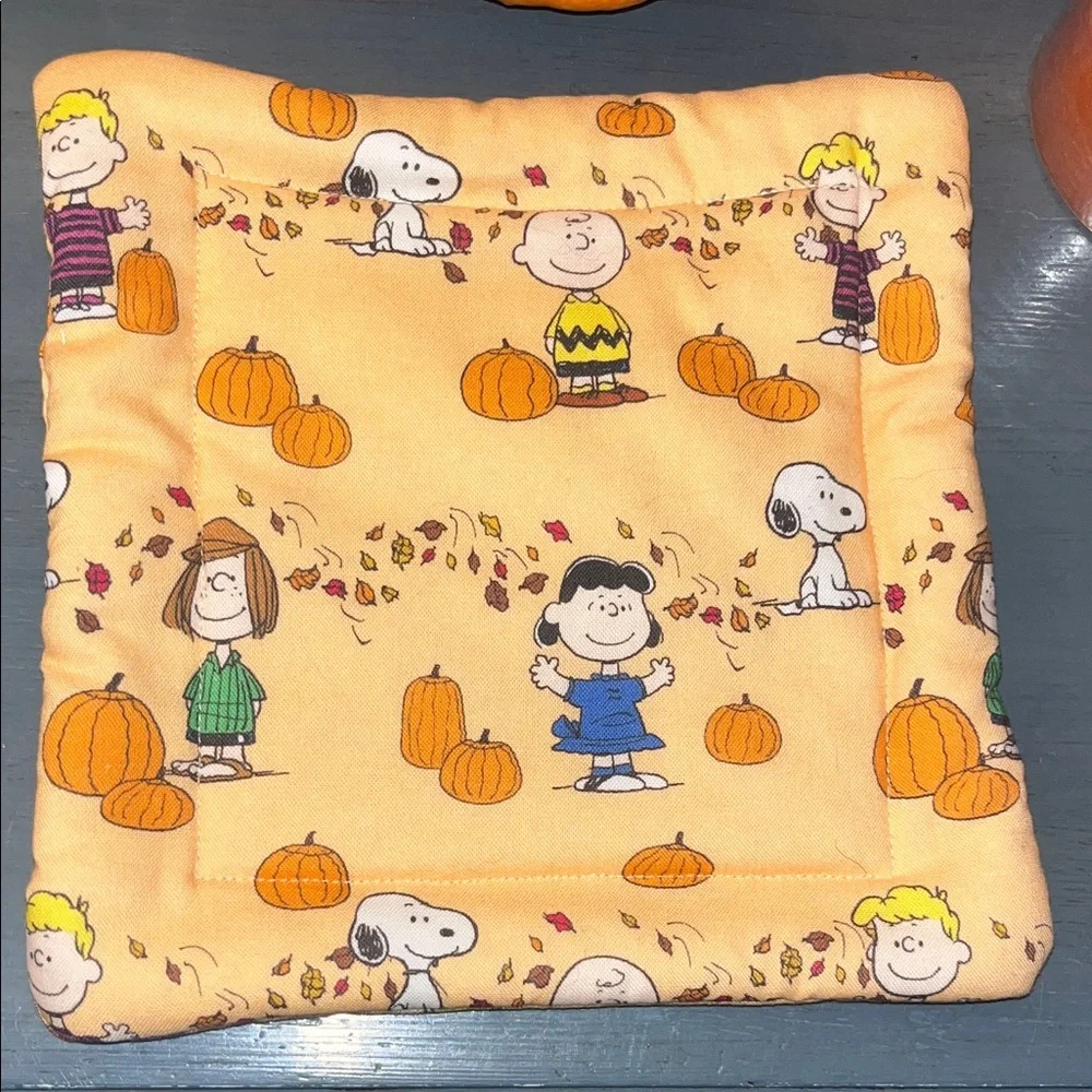 Harvest Pumpkin Patch - Thanksgiving Autumn fabric - Hot Pad - Halloween EUC
